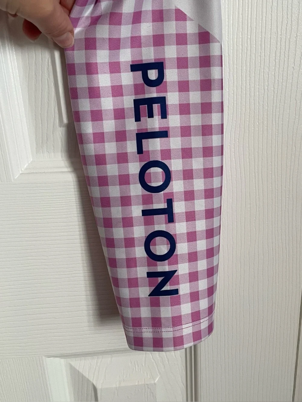 plaid peloton matching workout set